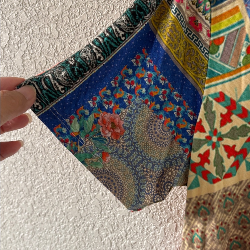 Johnny Was Annika Patchwork Tee, Medium - image 6